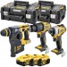 DeWALT DCK377P3T Zestaw narzędzi aku. (DCD708 + DCF809 + DCH273, 18V / 3×5,0 Ah) 2x Tstak